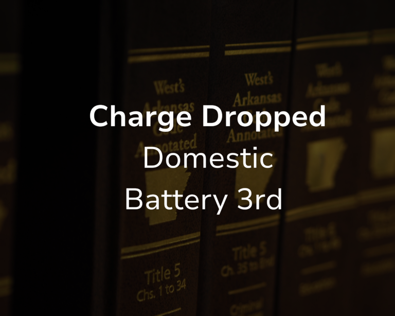Charge Dropped: 3rd Degree Domestic Battery