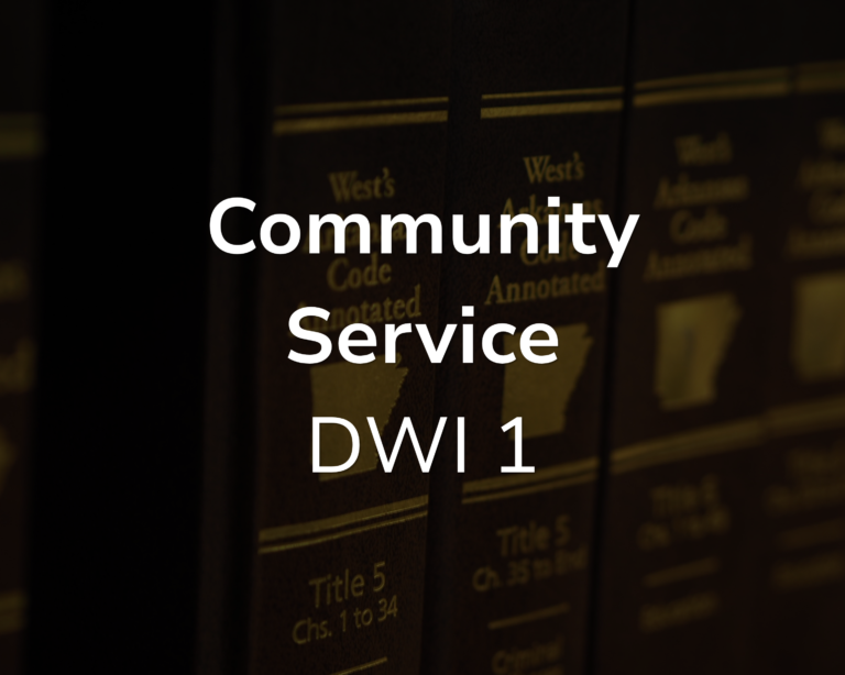 Community Service for DWI 1