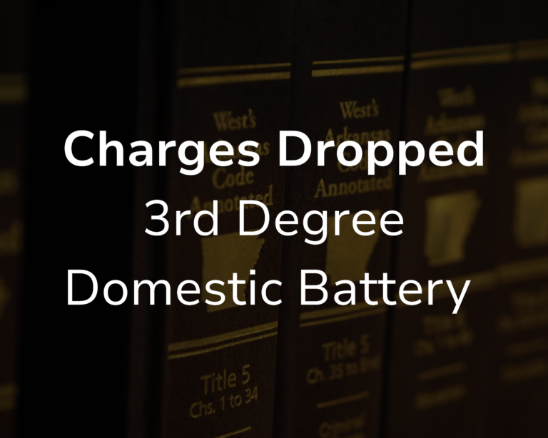 Charge Dropped: 3rd Degree Domestic Battery